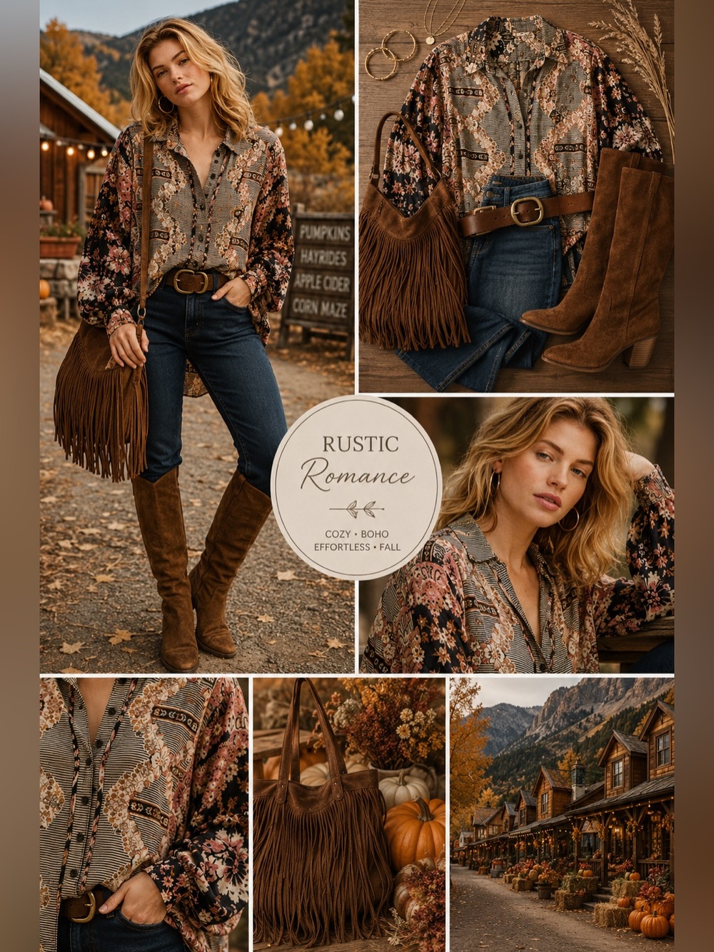 Free People Virgo Baby Buttondown Long Sleeve Boho Large Floral Patchwork Top C5 - Picture 3 of 11